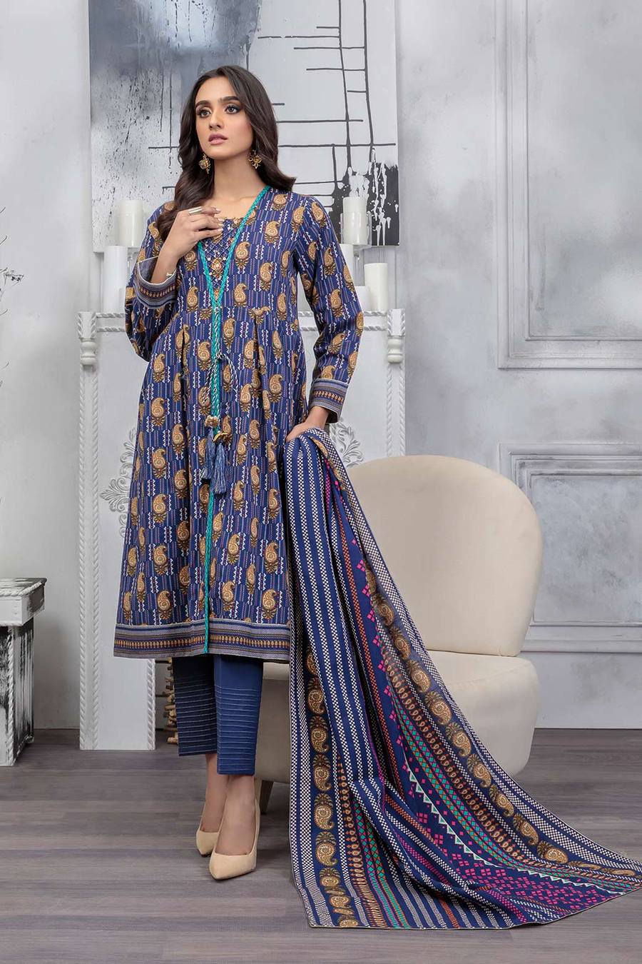 Swr213p29 D Blue Bonanza Satrangi Winter New Edition 2021
