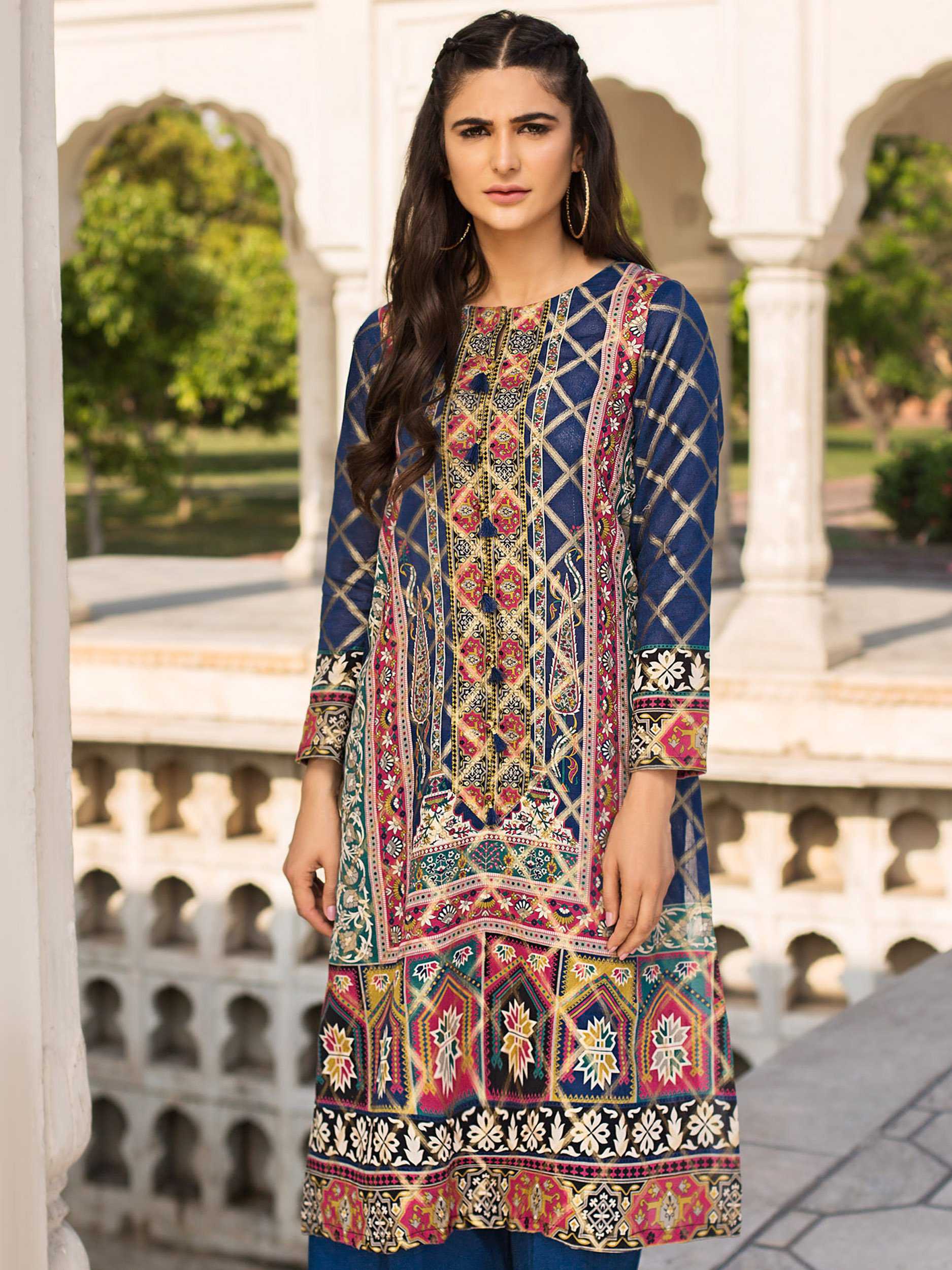 Limelight Jacquard Shirt U0677-SSH-BLU 2019 | Limelight Sale 2020