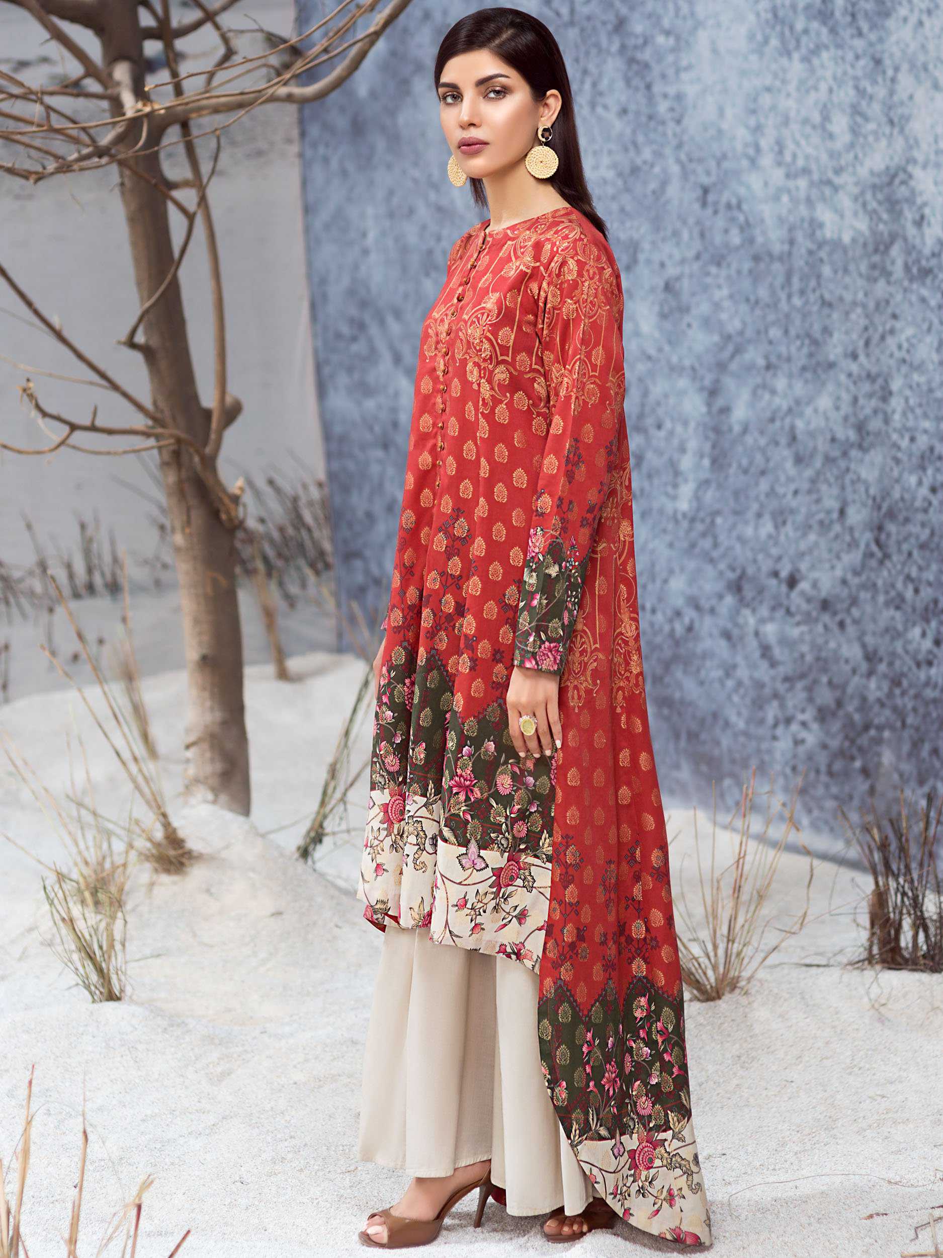 Limelight Jacquard Shirt U0860-SSH-ORG 2019 | Limelight Sale 2020