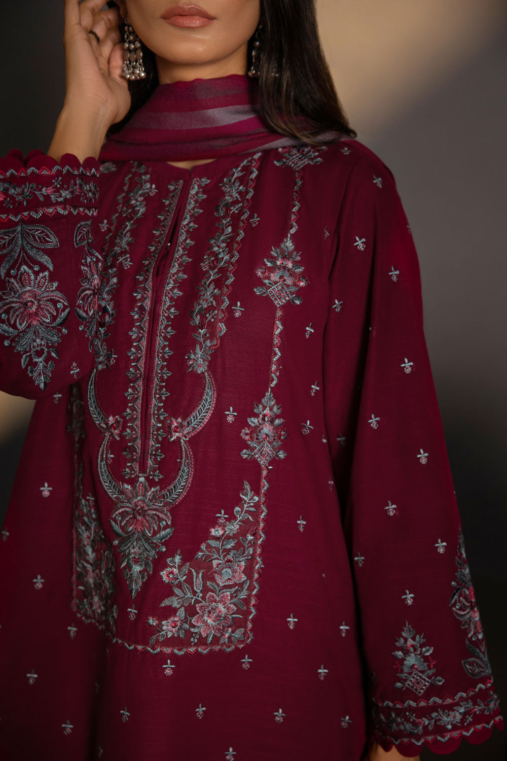 Sapphire U3E CL22V8 26 1 S 3 Piece - Embroidered Khaddar Suit Winter Vol 1 2022 Online Shopping