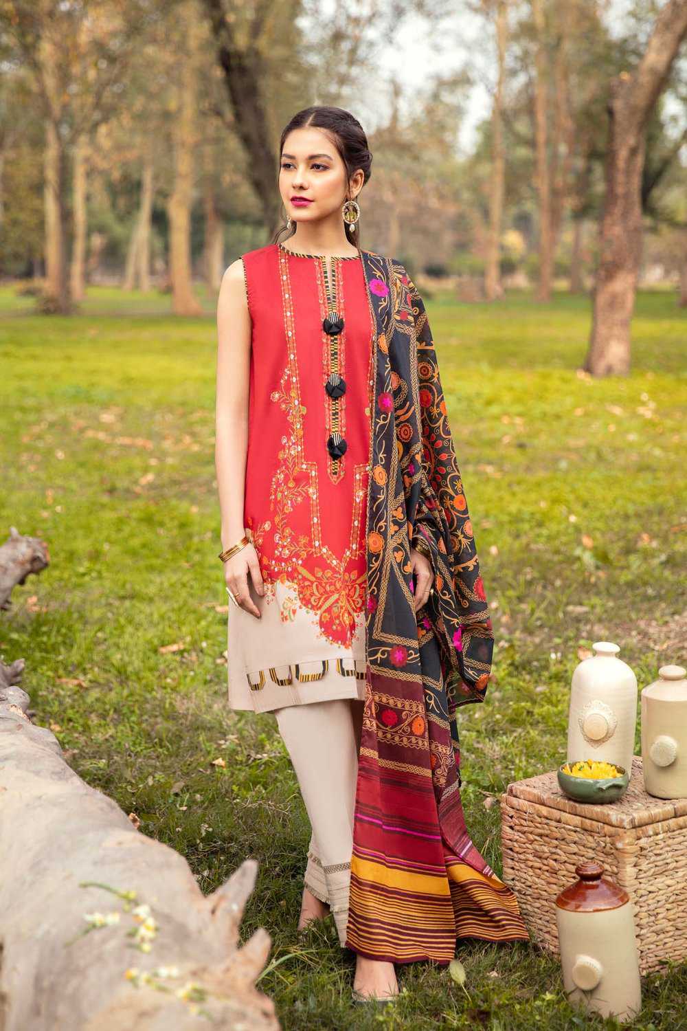 Ethnic Arboretum WUC101382 Spring Summer Lawn Collection 2020 | Ethnic 2020