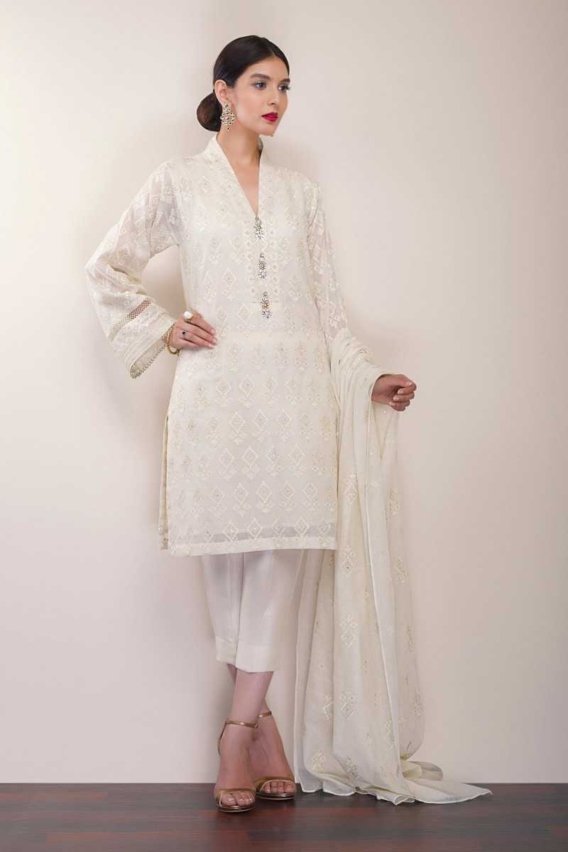 Bareeze Gold Shine Ch2711 Off White Collection 2021