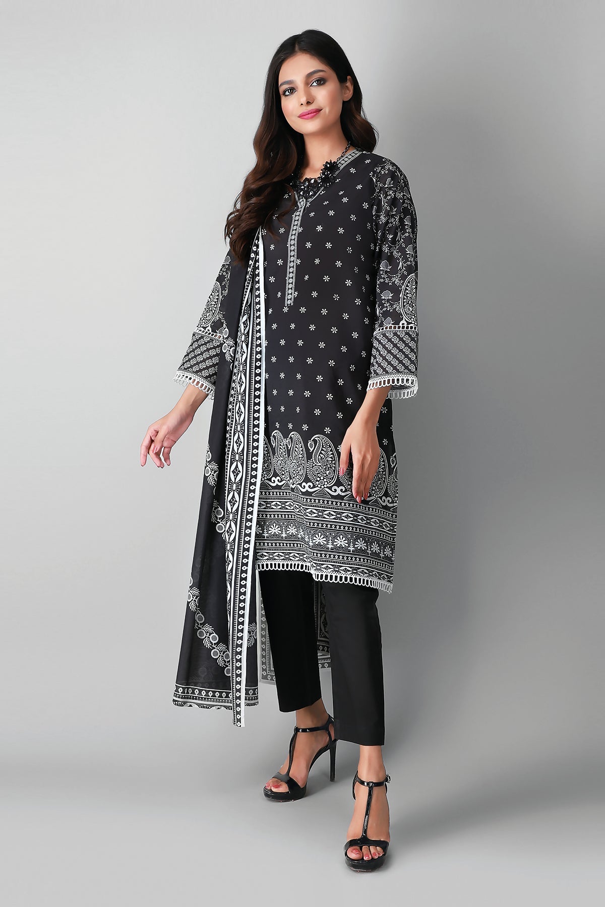 Khaadi A2103014 Black Summer Lawn 2021