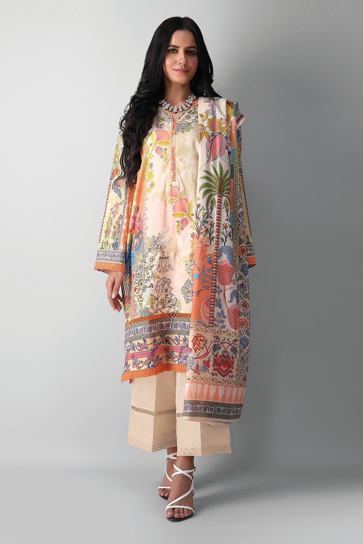 A210501 Beige Khaadi Autumn Collection 2021