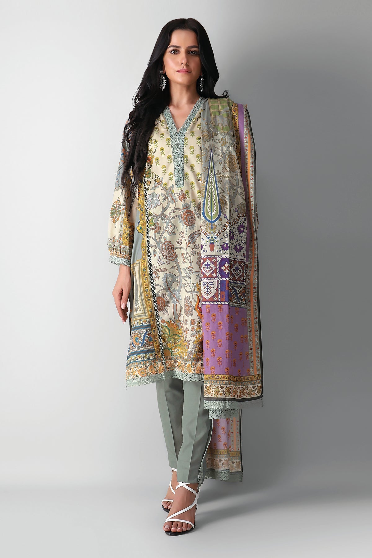 A210502 Grey Khaadi Autumn Collection 2021
