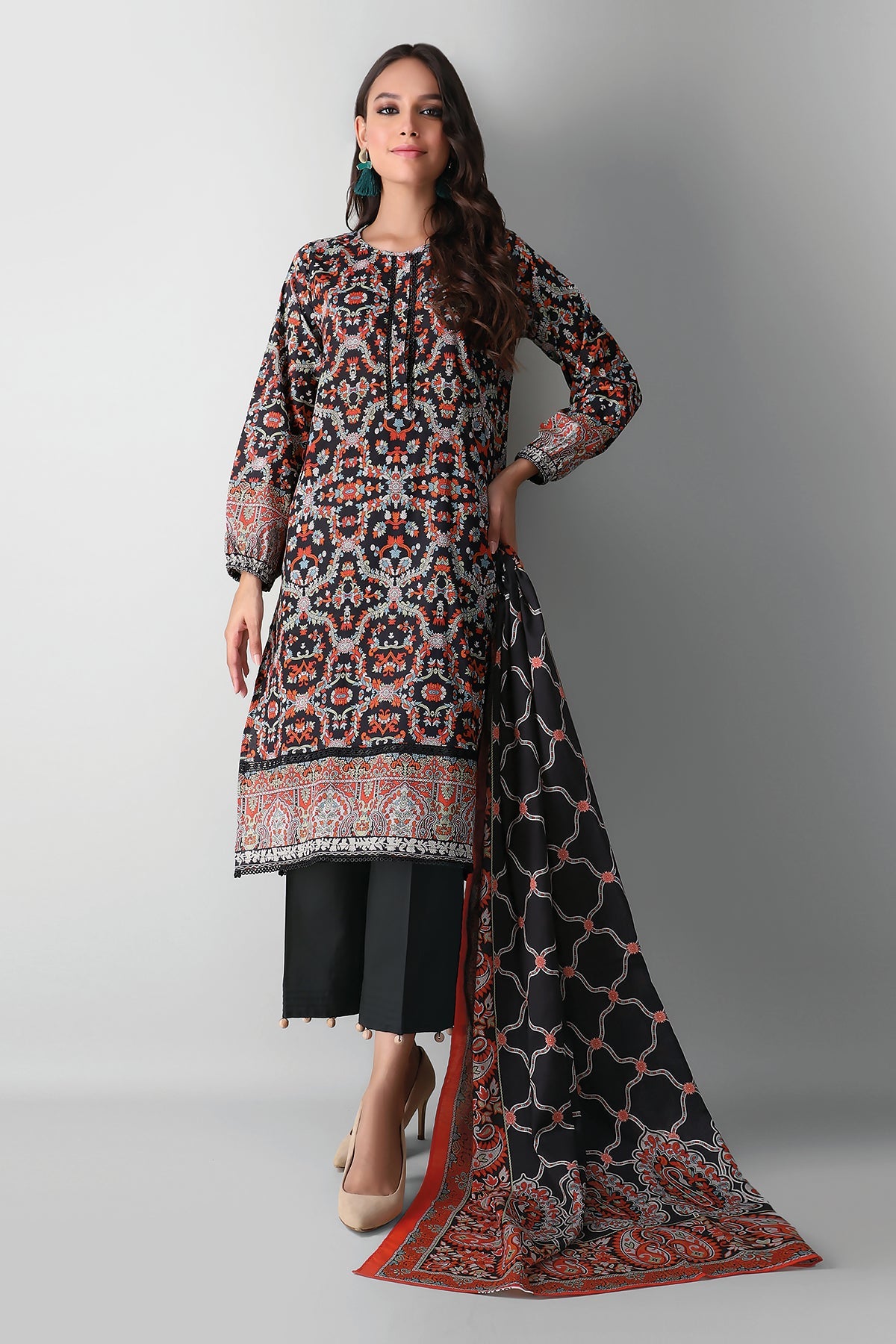 A210517 Black Khaadi Autumn Collection 2021