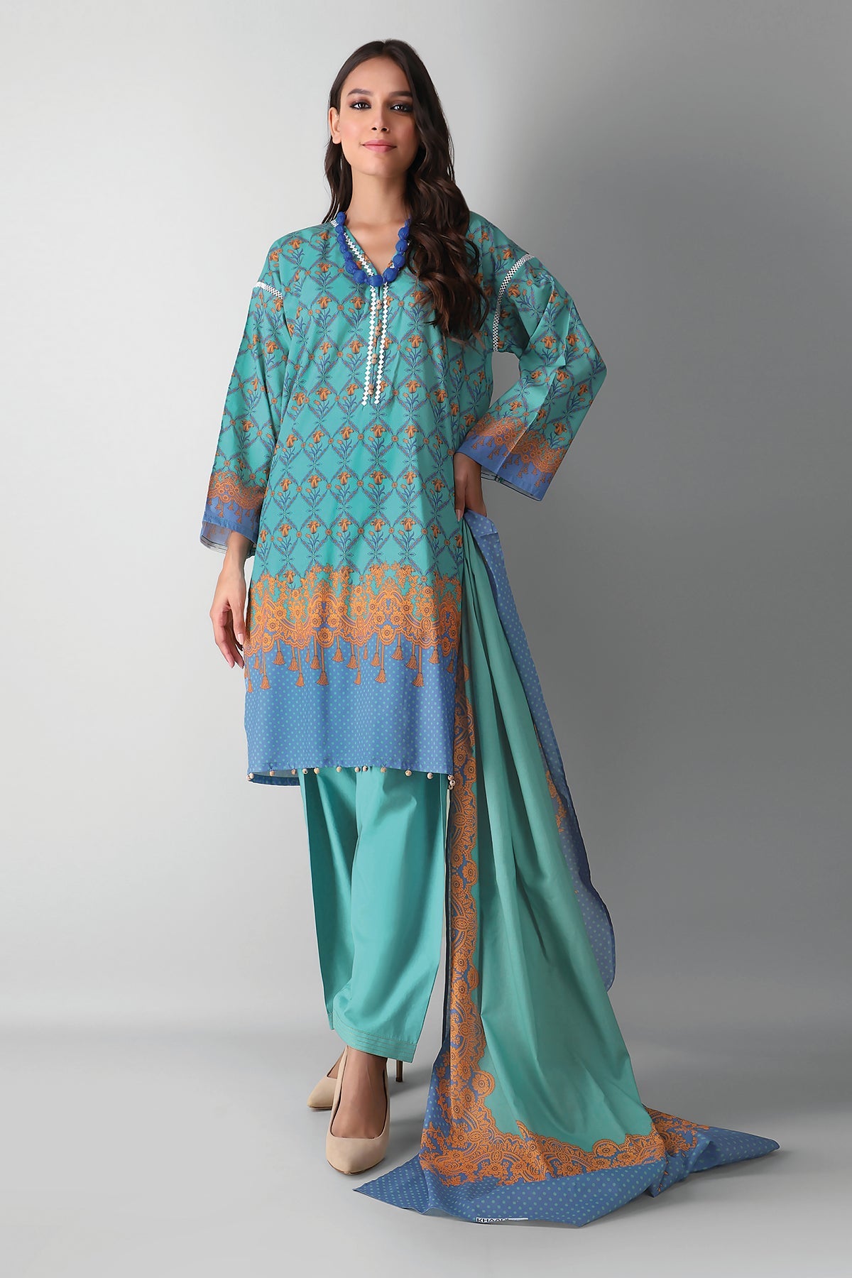 A210520 Blue Khaadi Autumn Collection 2021