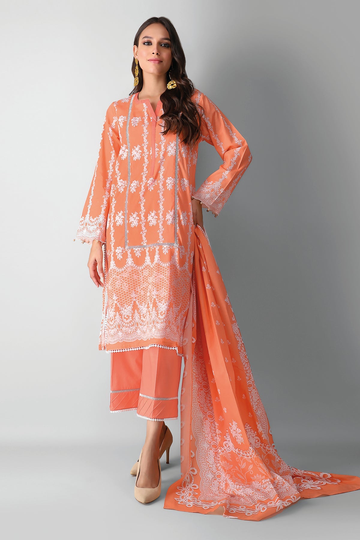 A210522 Pink Khaadi Autumn Collection 2021