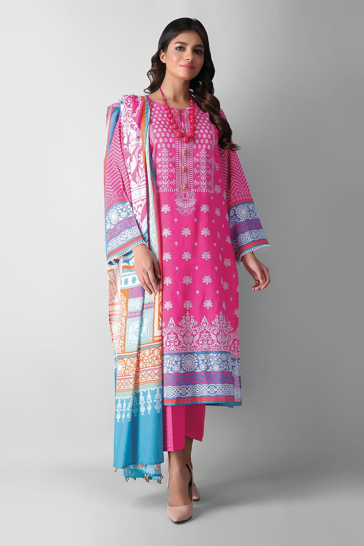 A210542 Pink Khaadi Autumn Collection 2021