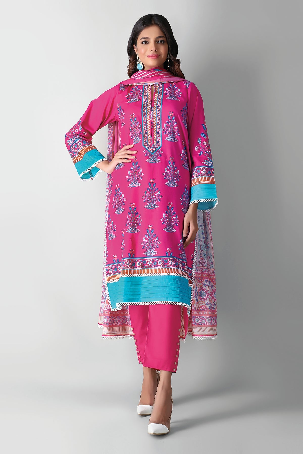 A210545 Pink Khaadi Autumn Collection 2021