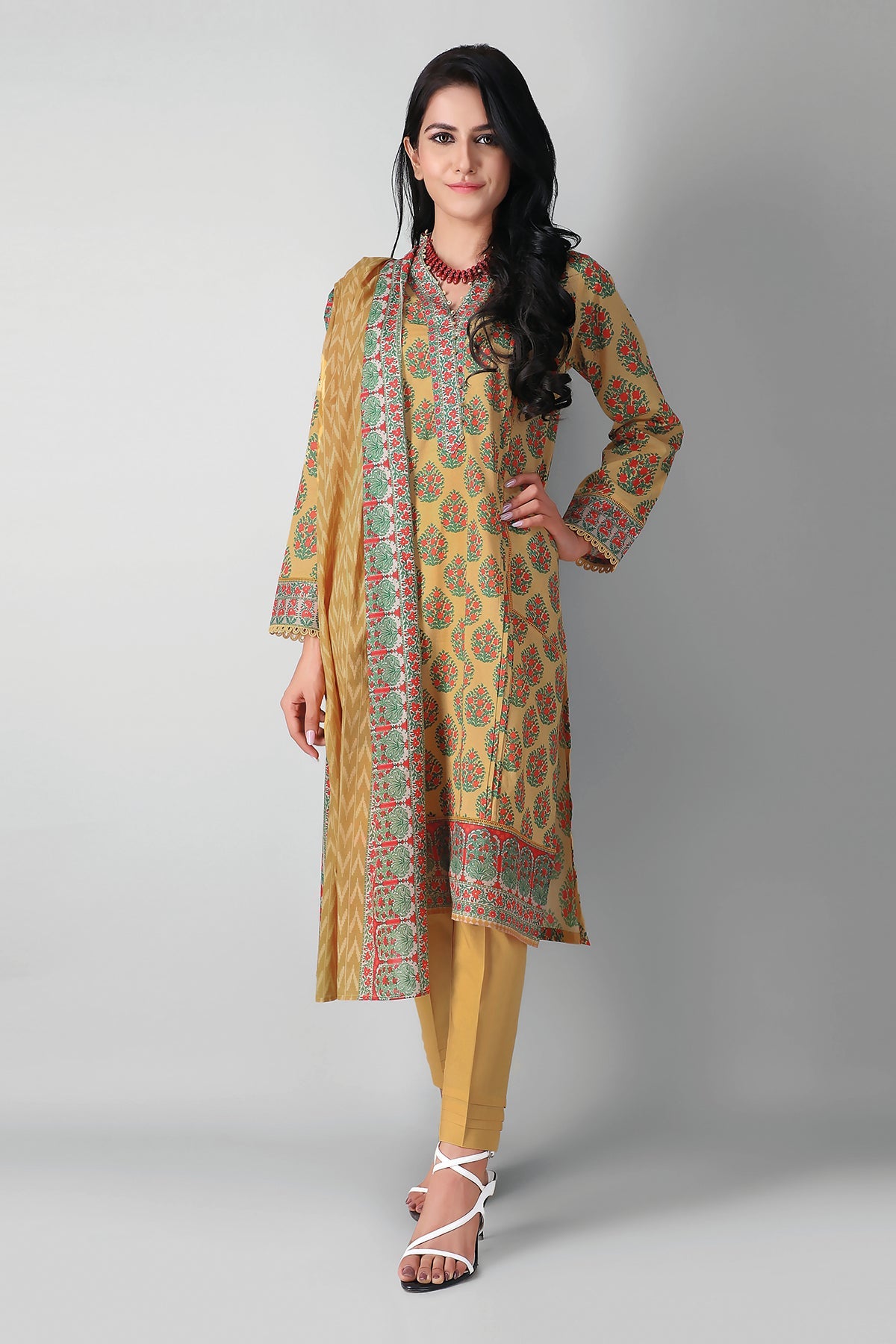 A21310 Green Khaadi Autumn Collection 2021