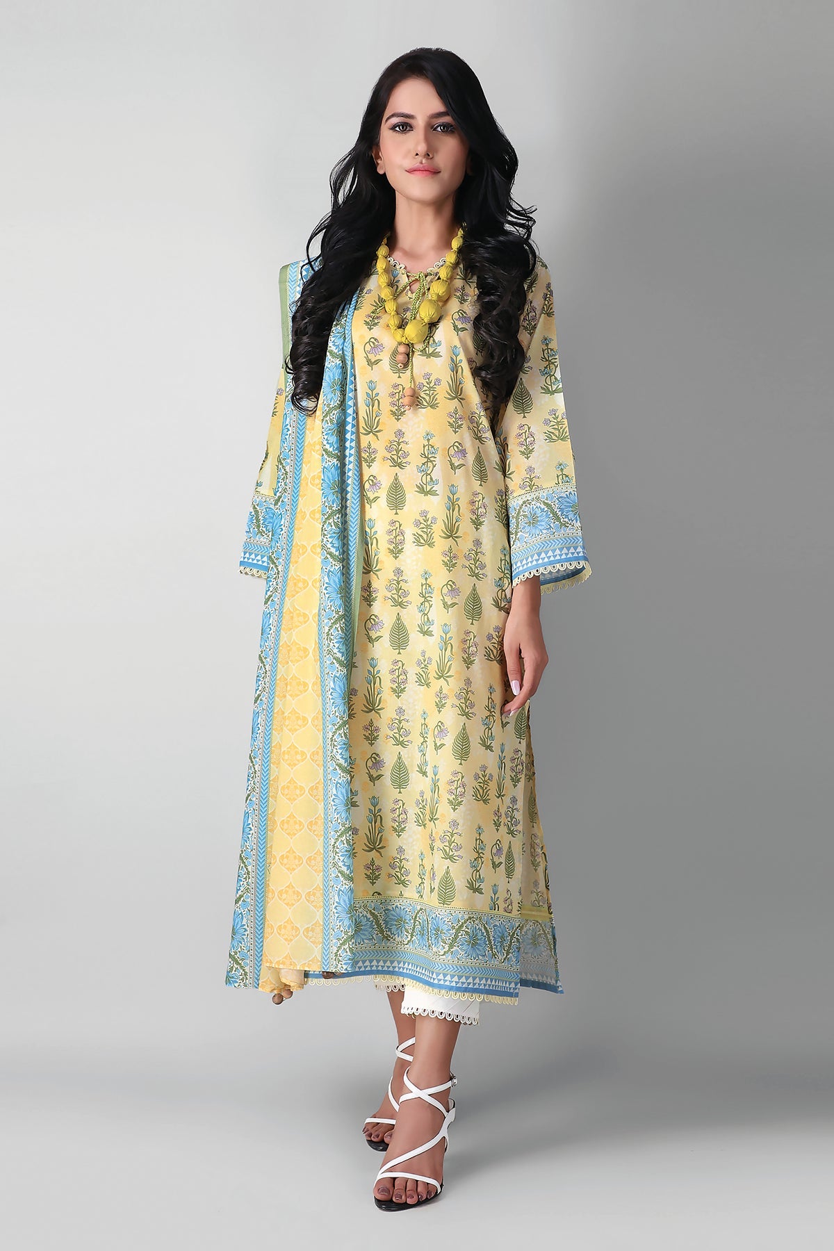 A21311 Yellow Khaadi Autumn Collection 2021