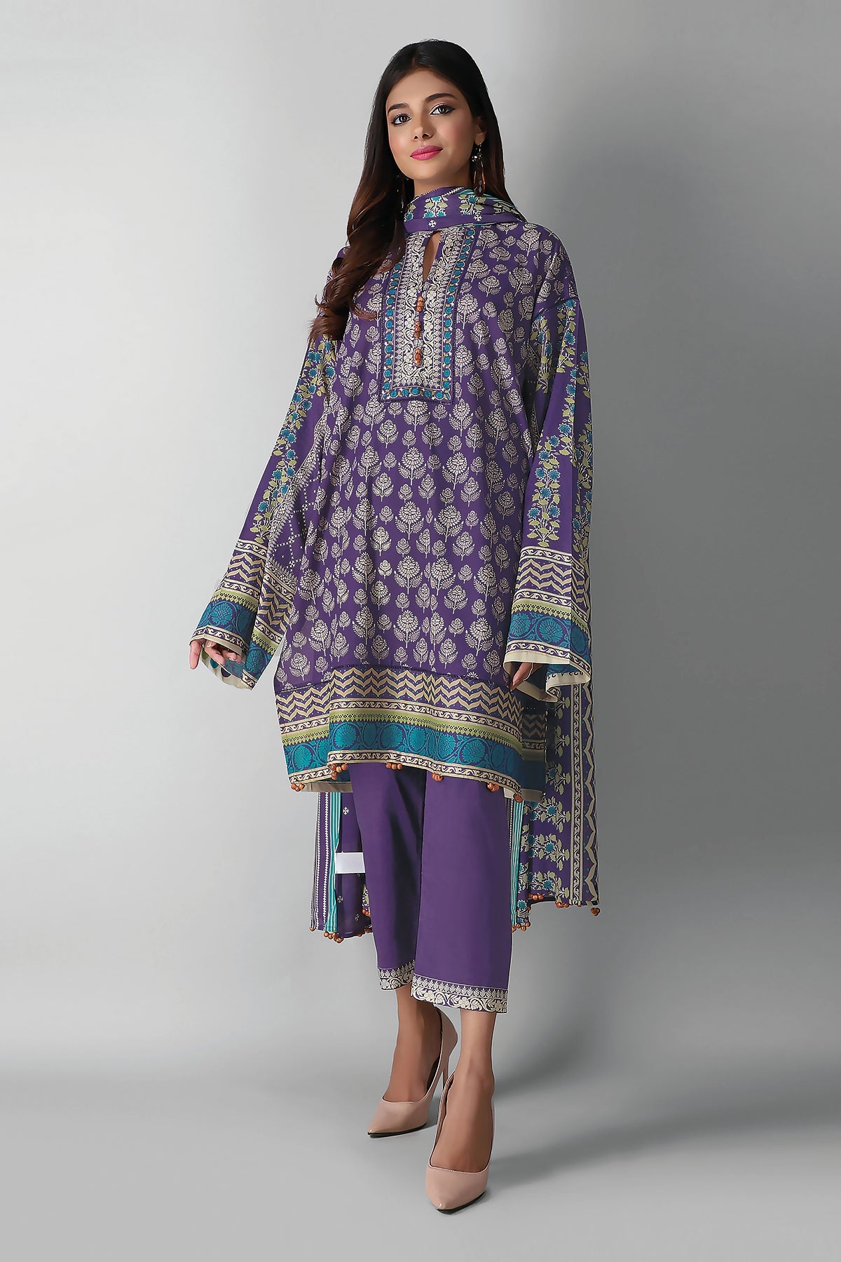 A21316 Purple Khaadi Autumn Collection 2021