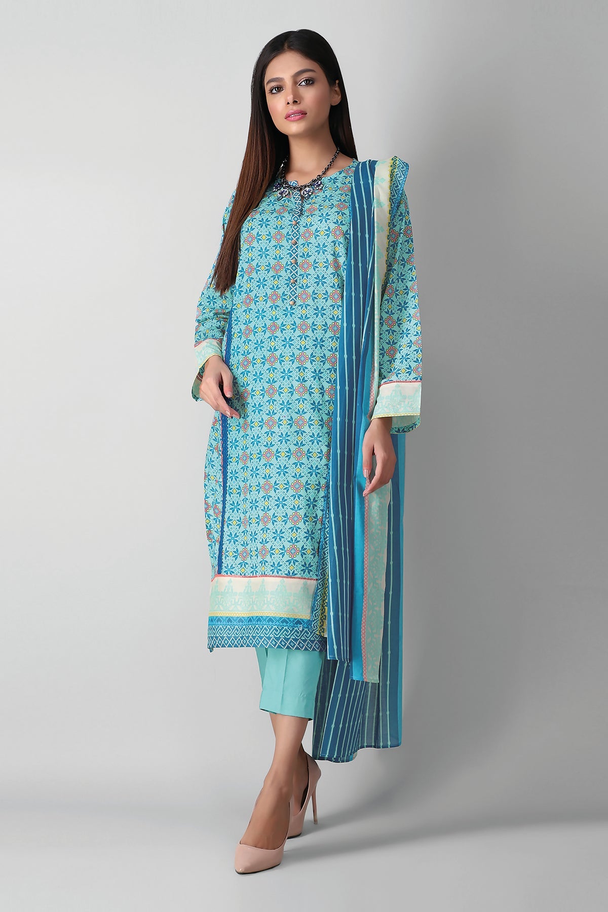 A21324 Blue Khaadi Autumn Collection 2021