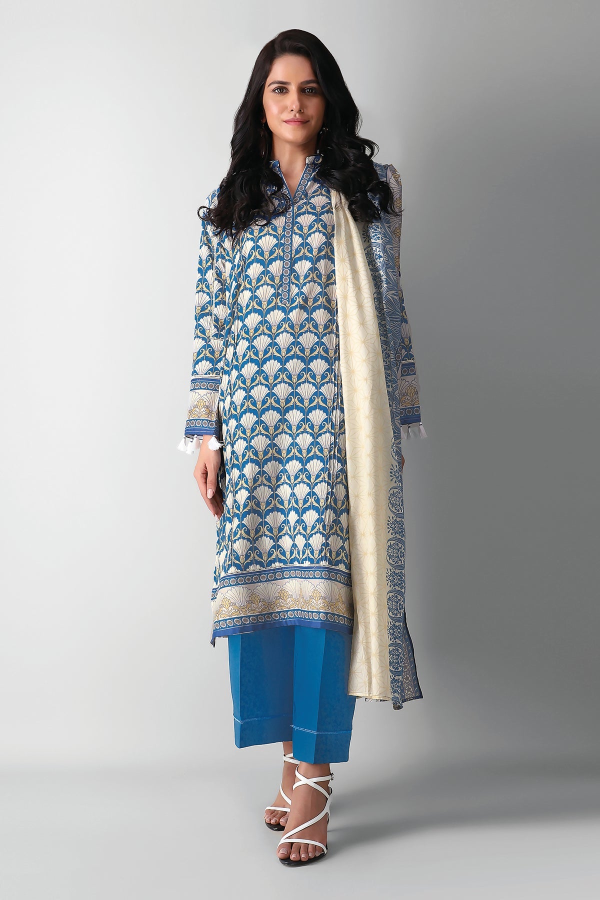 A21329 Blue Khaadi Autumn Collection 2021