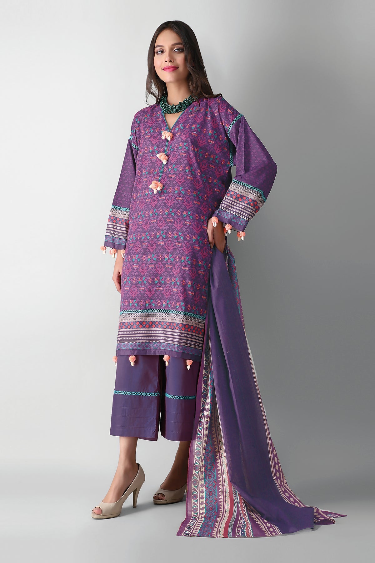 A21333 Purple Khaadi Autumn Collection 2021