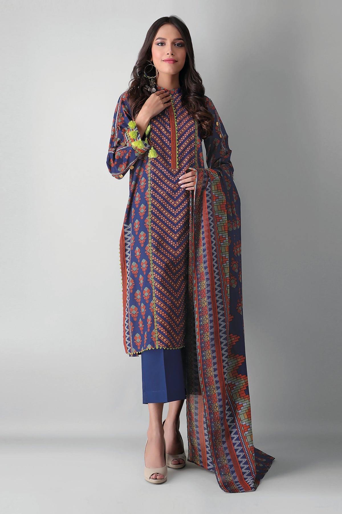 A21340 Blue Khaadi Autumn Collection 2021