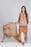 Bonanza Satrangi Burnt Orange - 3 PcSummer Spring Lawn Collection Vol 1 2020 | Bonanza Lawn