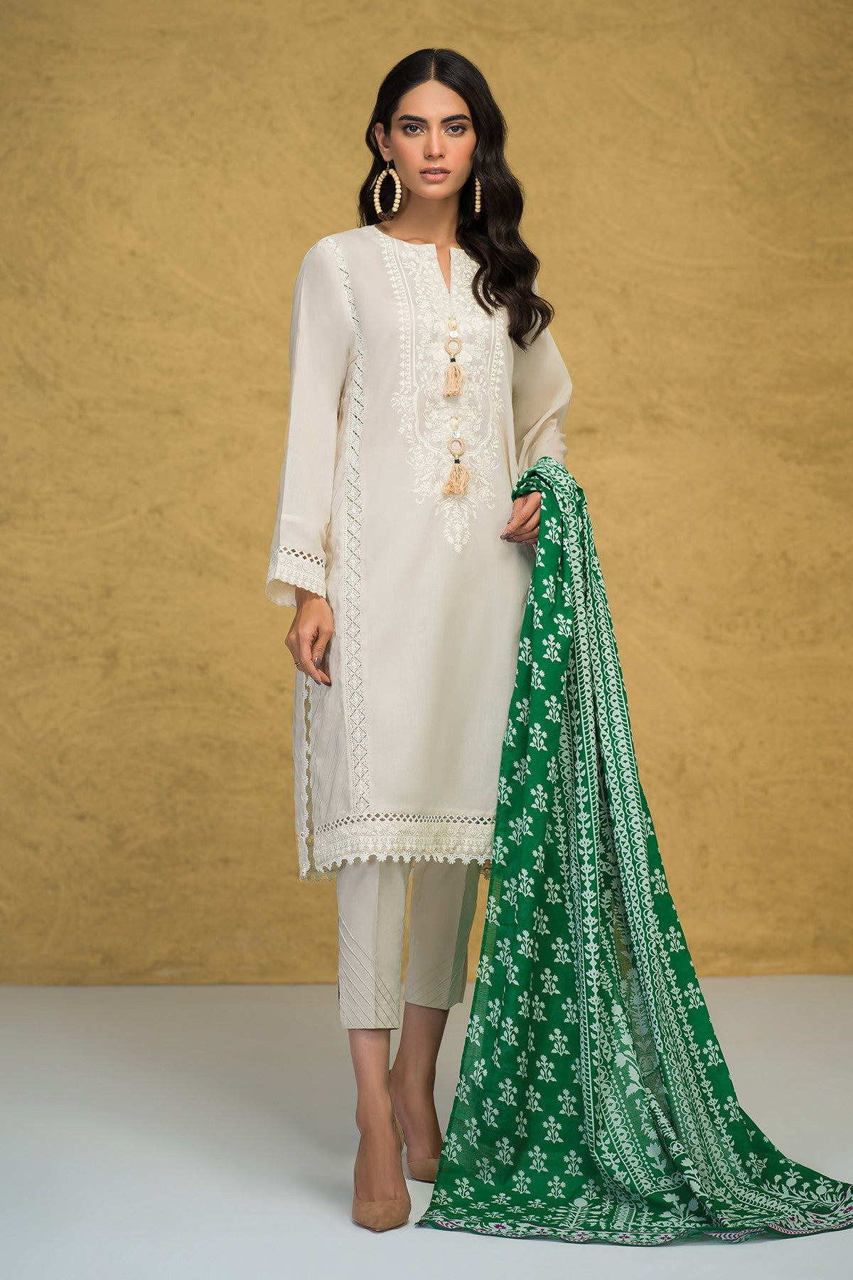 Ala22203 Beige Khaadi Summer Collection 2022 Online Shopping