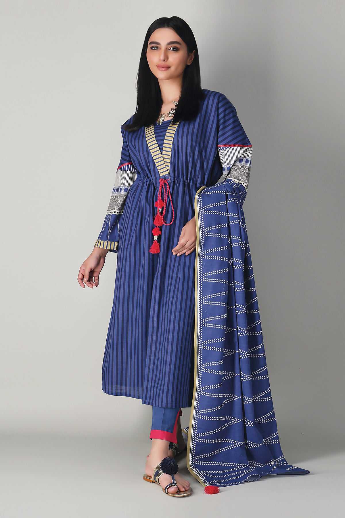 Khaadi Alk20415 Blue Winter Collection 2020