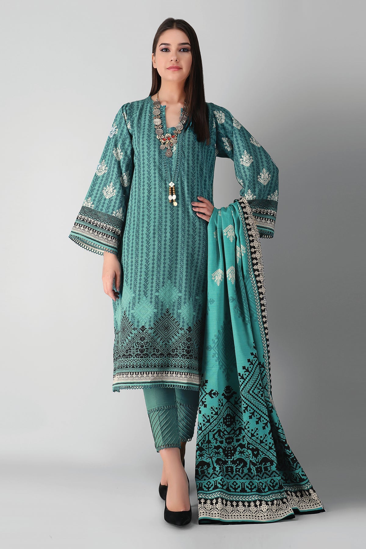 Alk21462 Blue Khaadi Winter 2021
