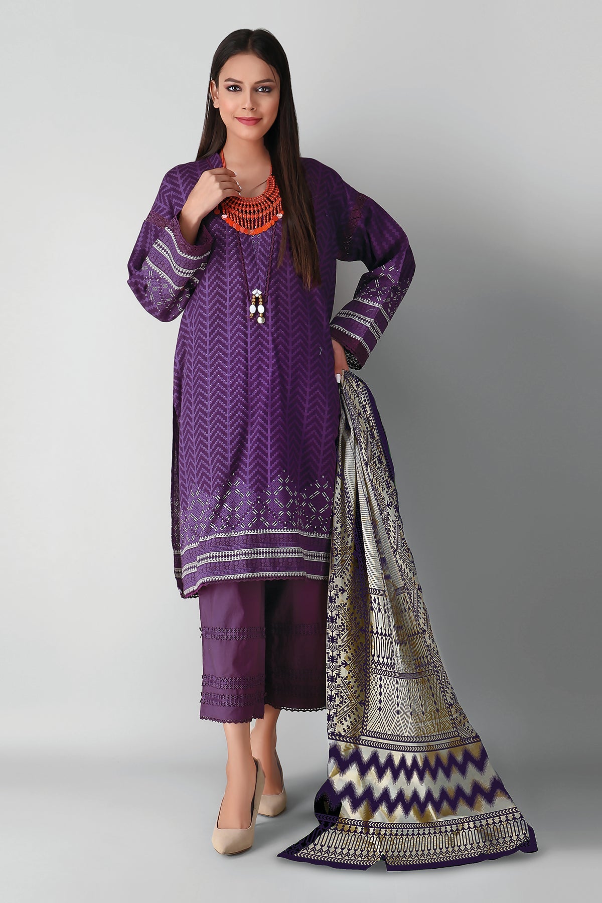 Alk21464 Purple Khaadi Winter 2021