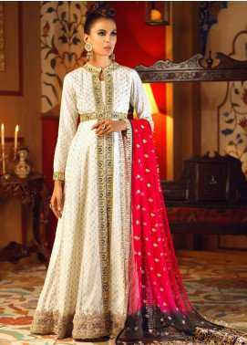 Asim Jofa Embroidered Raw Silk Wedding Collection Design 01 2019