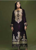Azalea Embroidered Velvet Winter Collection Design 02 2019