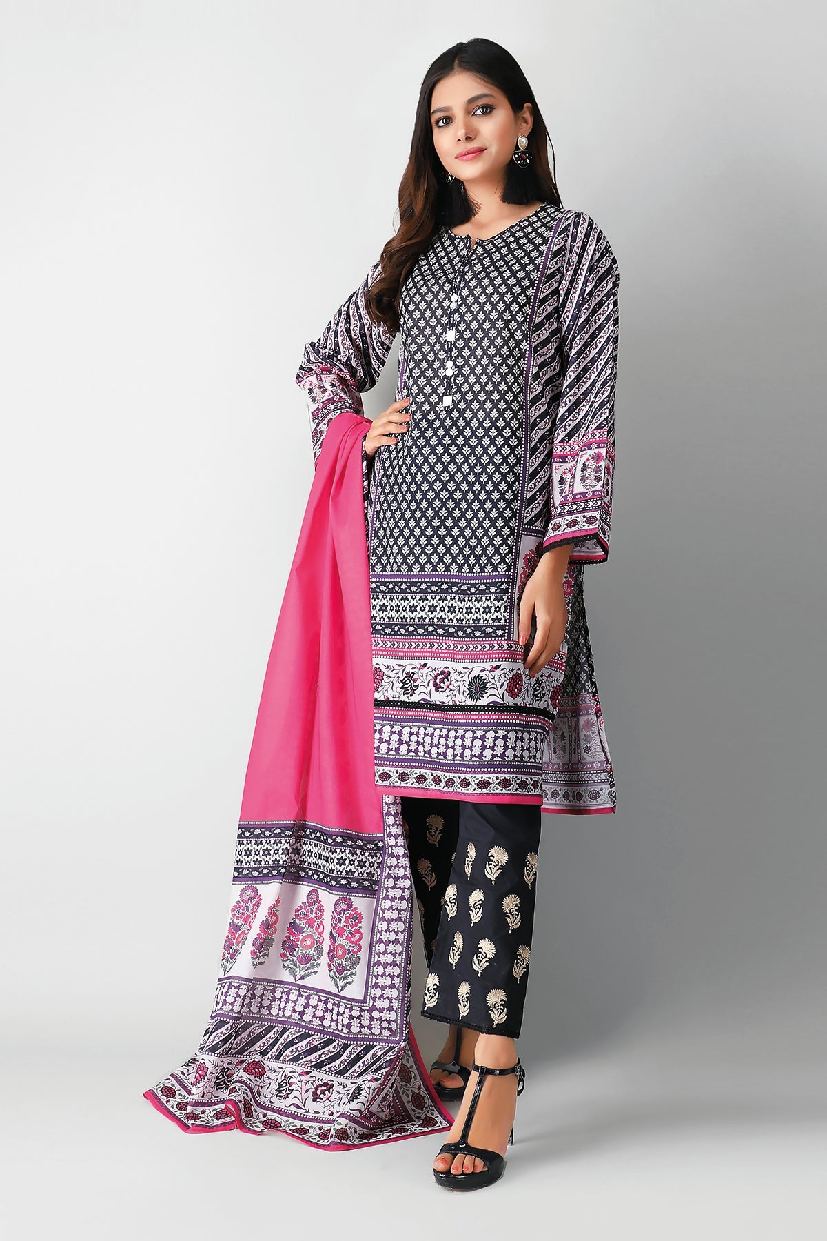 Khaadi B210217 Black Summer Lawn 2021