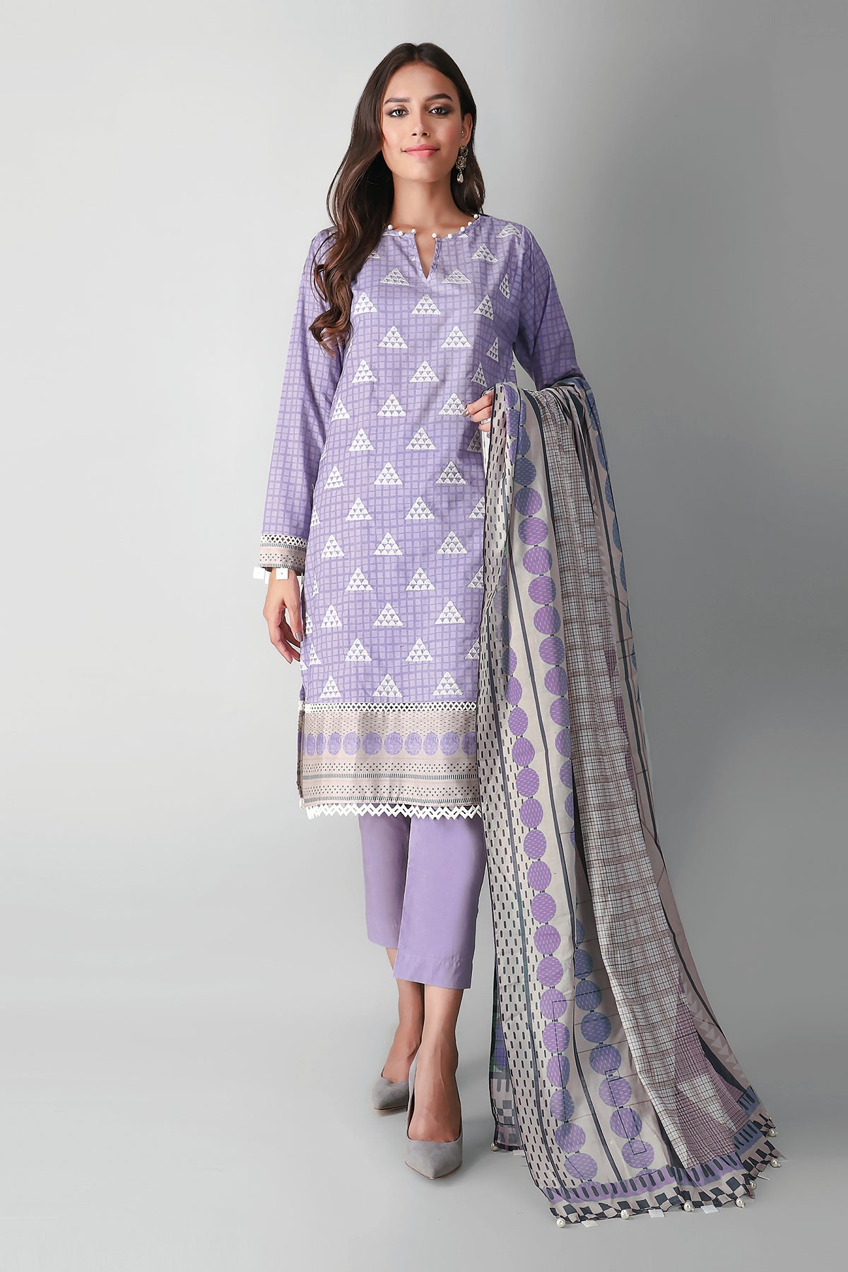 B21307 Grey Khaadi Autumn Collection 2021