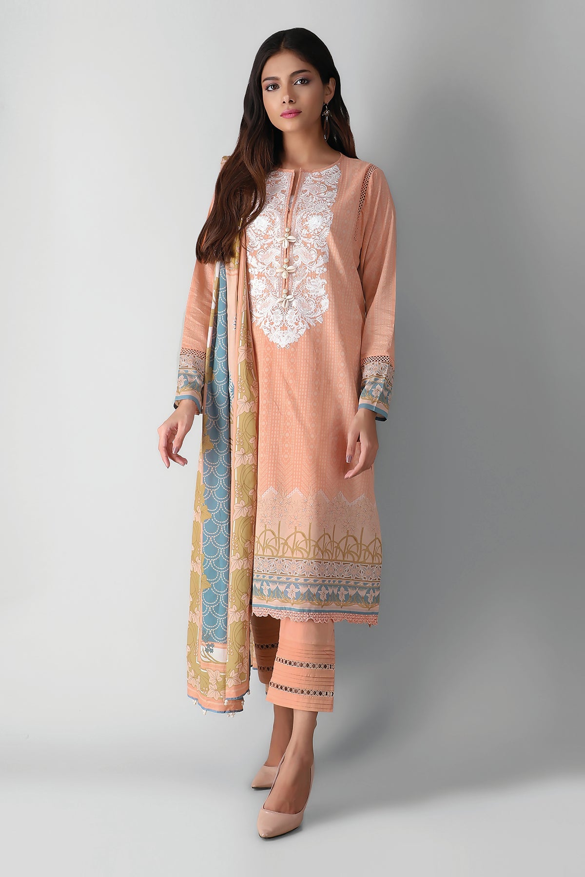 B21322 Pink Khaadi Autumn Collection 2021