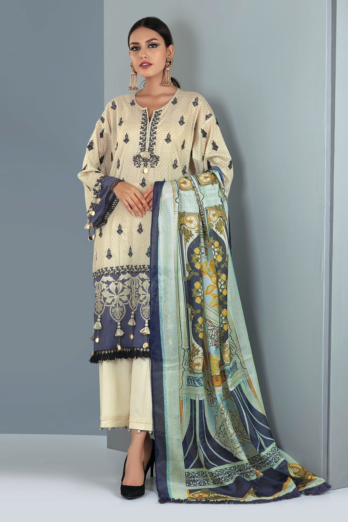 Bc21306 Beige Khaadi Autumn Collection 2021