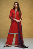 Khaadi BLA22241 Red Eid Lawn Collection 2022 Online Shopping
