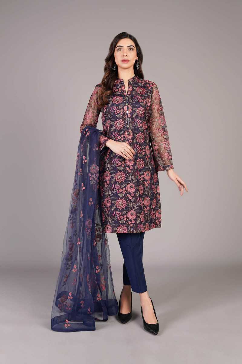 Bareeze Zebaish Bnl1243 Navy Blue Collection 2021