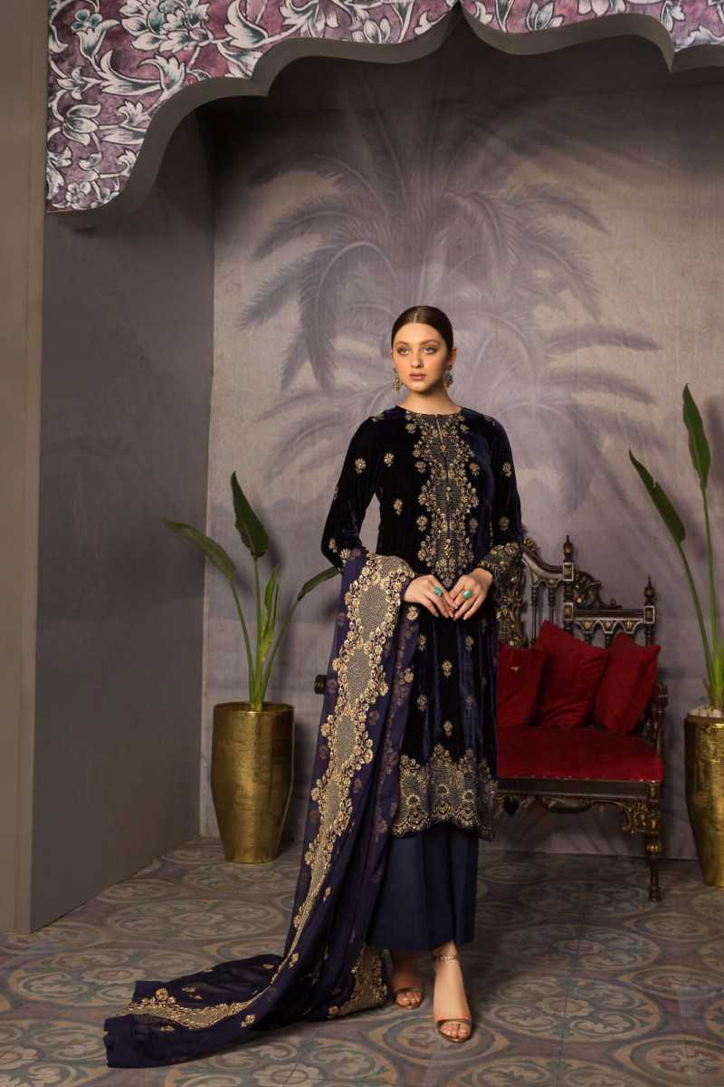 Bareeze Victorian 3 Bnl888 Blue Collection 2021
