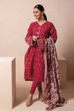 Khaadi BS22102 Red Summer Lawn 2022 Online Shopping