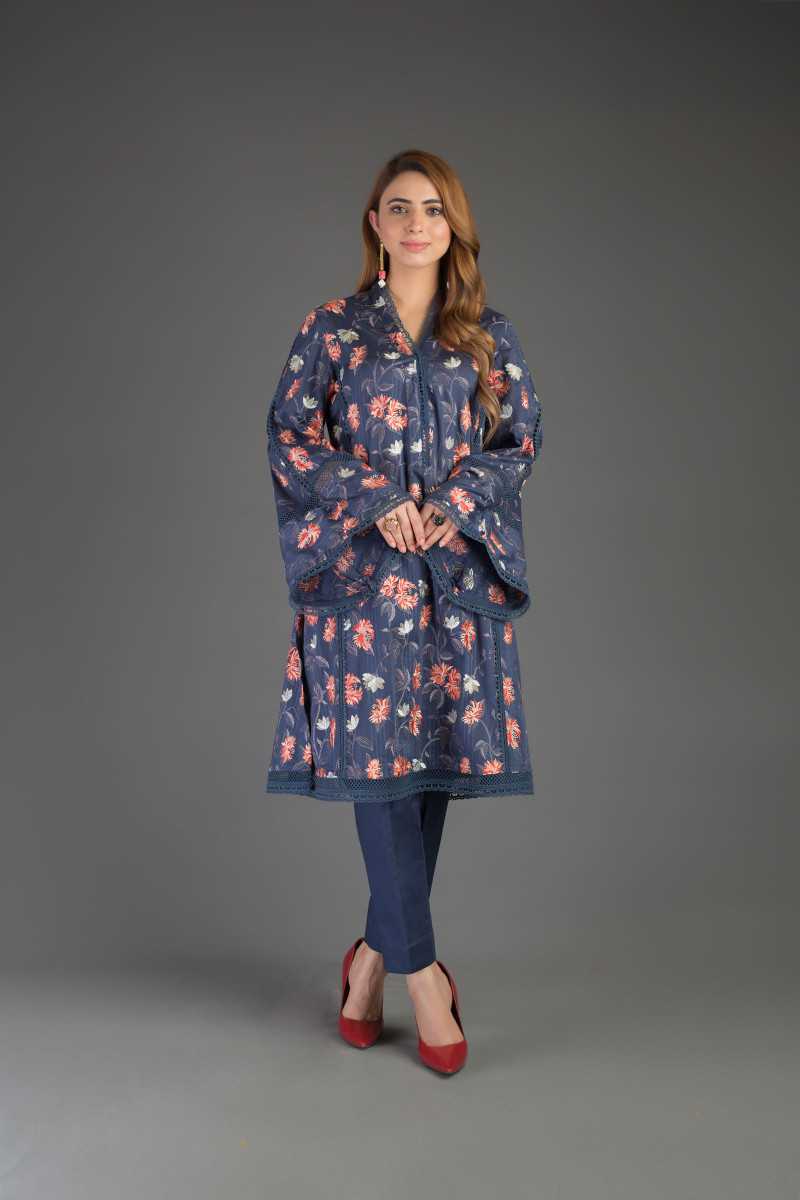 Bareeze Blue Blossoms Ch3299 Navy Blue Collection 2021