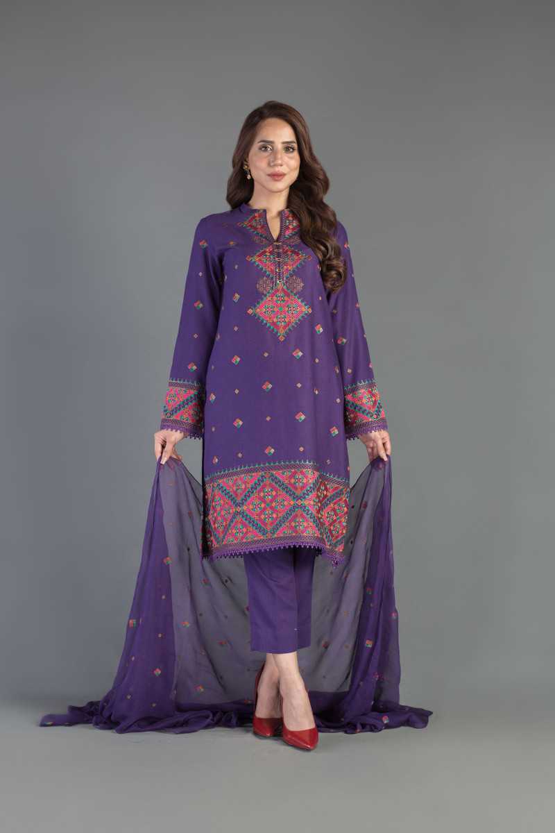 Bareeze Vintage Tribe 1 Ch3358 Purple Collection 2021