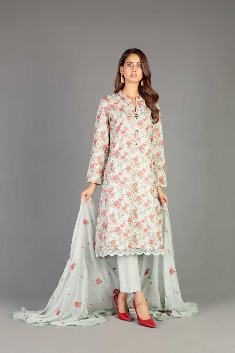 Bareeze Vintage Fresco 1 Ch3411 Light Green Collection 2021