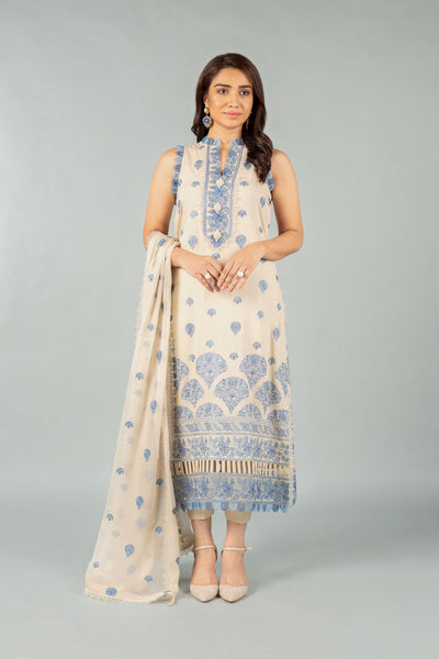 Ch3692 Beige Bareeze Winter Karandi 2021 – Original Brand