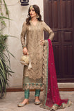 Maria B CST-504-Beige and Hot Pink Sateen Collection 2022 Online Shopping
