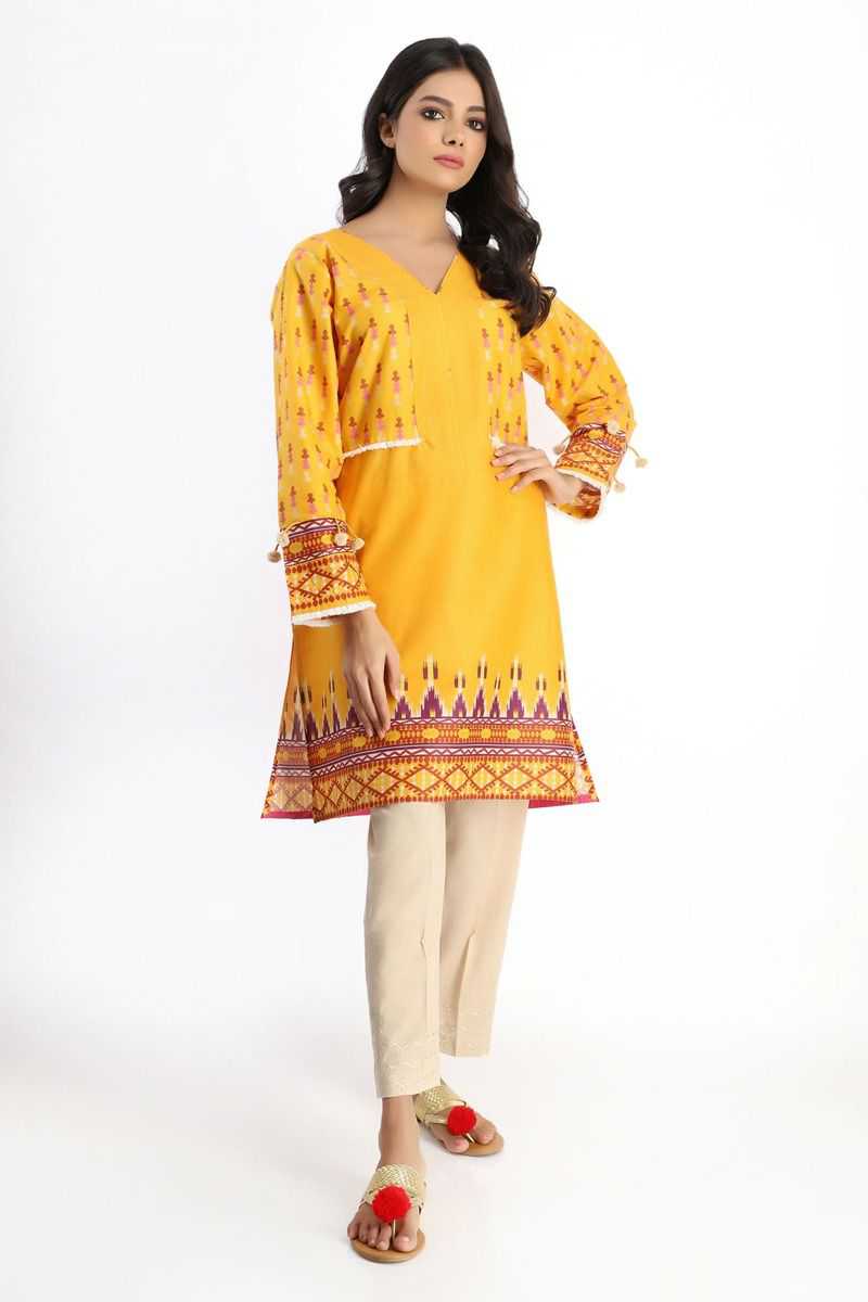 Khaadi Ready to Wear CTP20109-YELLOW Pret 2020 | Khaadi Lawn 2020