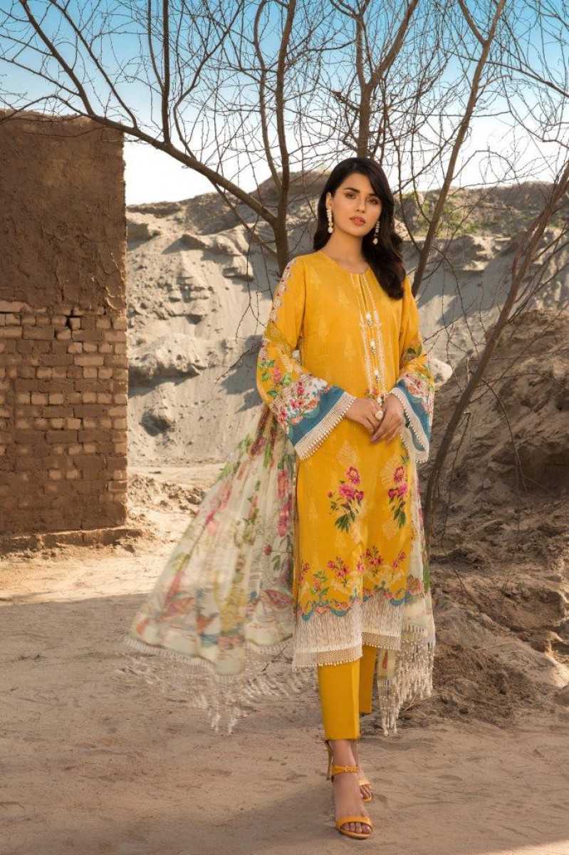 Bareeze Printed Dp02 Yellow Collection 2021