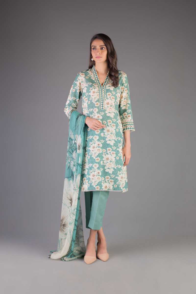 Bareeze Printed Pr35 Green Collection 2021