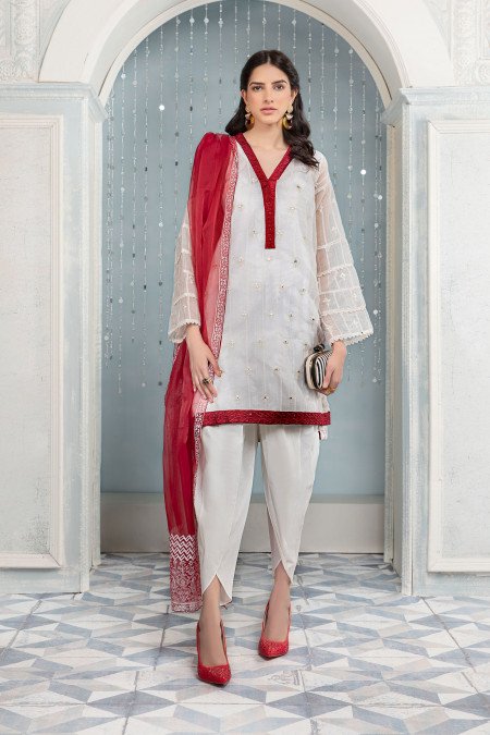 Maria B Suit Red DW-EA22-07 Pre Fall Casual Prets 2022 Online Shopping