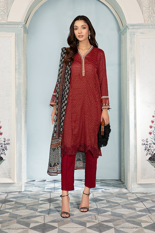 Maria B DW EA22 47 Red   Eid Casual Wear RTW 2022 Online Shopping