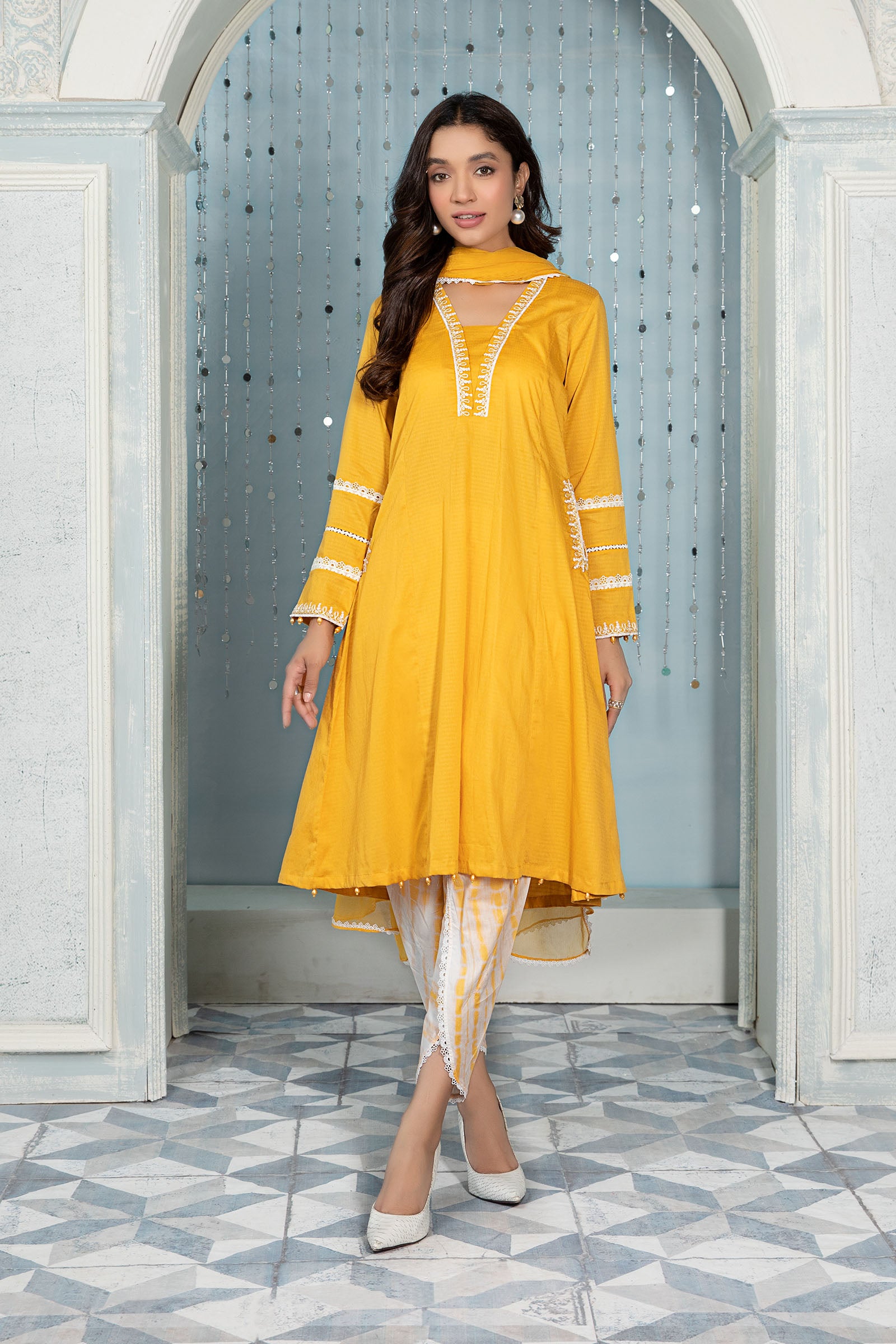 Maria B DW EA22 57 Yellow   Eid Casual Wear RTW 2022 Online Shopping