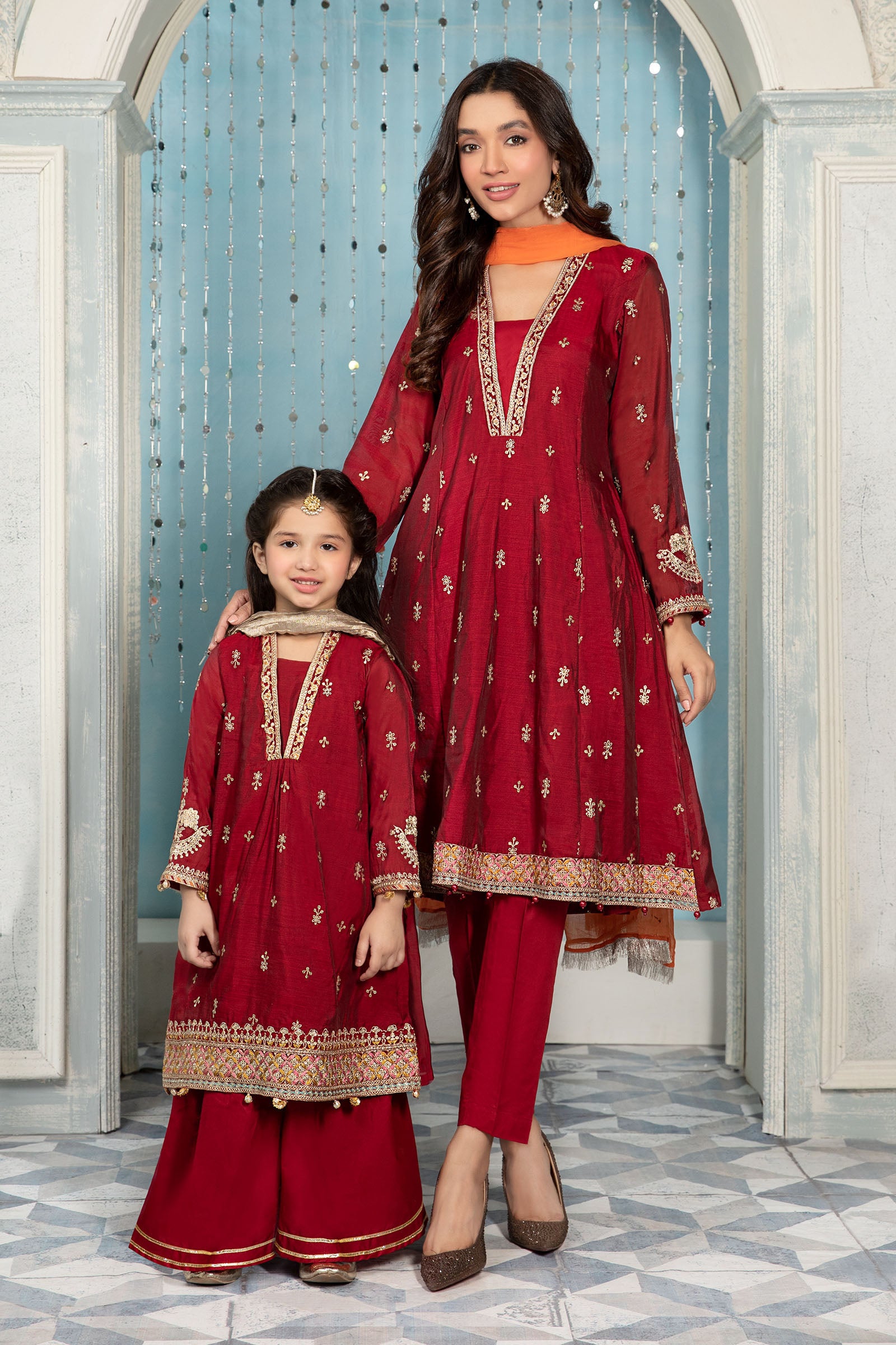 Maria B DW EA22 58 Red   Eid Casual Wear RTW 2022 Online Shopping