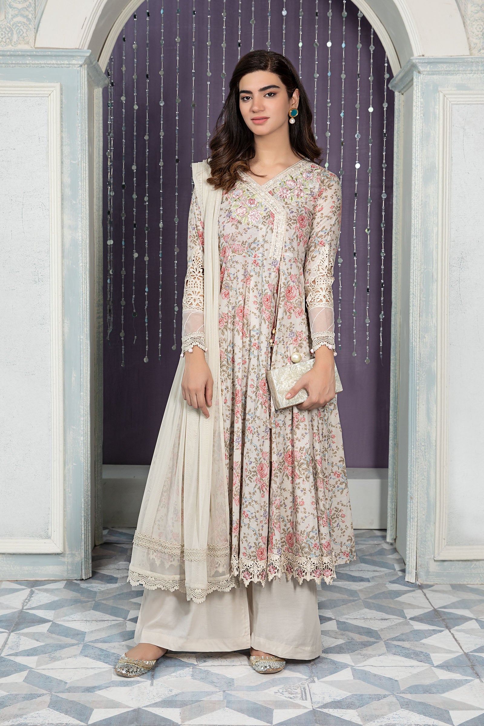 Maria B DW EA22 71 Off White  Eid Casual Wear RTW 2022 Online Shopping