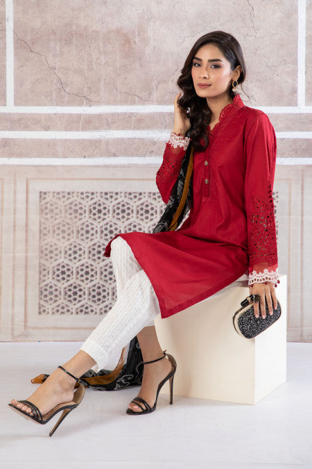 Maria B Suit Red DW-PF22-15 Pre Fall Casual Prets 2022 Online Shopping